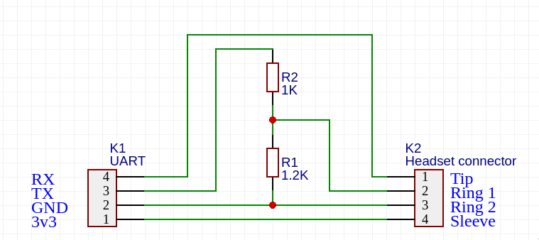 Cable USB vers UART 3,3V - Audio Jack