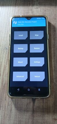 Samsung A20s in TWRP Recovery