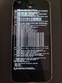 1st gen 2016 iPhone SE on postmarketOS debug-shell