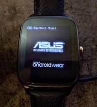 Asus ZenWatch 2 in Fastboot mode