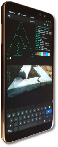 Samsung Galaxy A8 (2018) running GNOME