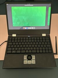 Device booted with postmarketOS GNOME shell