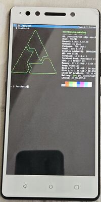 Device running pmOS with sxmo